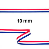 Rood wit blauw lint | 10 mm per meter Lint RWBLINT - 10MM - PM